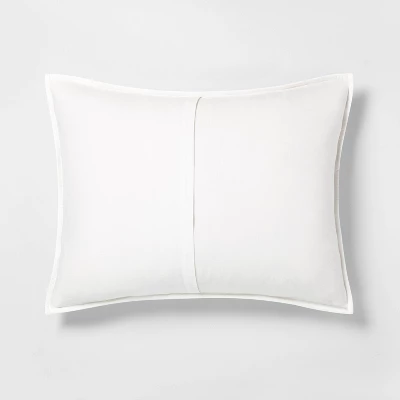 Microstripe Pillow Sham Cream/Gray - Hearth & Hand™ With Magnolia 4 Microstripe Pillow Sham Cream/Gray - Hearth & Hand™ With Magnolia - Image 2