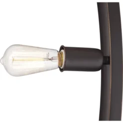 Franklin Iron Works Arcos Industrial Arc Floor Lamp 71" Tall Bronze Brown Metal Dimmable LED Decor For Living Room Reading Bedroom Office House Home -Home Furnishings Store GUEST 0089ead0 b0c1 45f8 9a2d 3788cbc72867