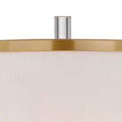 Possini Euro Design Cadence Modern Floor Lamp Standing 62" Tall Crystal Glass Column Satin Brass Linen Drum Shade For Living Room Bedroom Office House -Home Furnishings Store GUEST 025fd2b8 717b 493c 9c9f c8393a3d6c7a