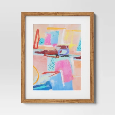 (Set Of 2) 16" X 20" Painterly Collage Framed Wall Canvases - Threshold™ 4 (Set Of 2) 16" X 20" Painterly Collage Framed Wall Canvases - Threshold™ - Image 2