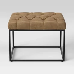Trubeck Tufted Metal Base Ottoman Faux Leather - Threshold™ 10 Trubeck Tufted Metal Base Ottoman Faux Leather - Threshold™ -Home Furnishings Store GUEST 0509fa7b e089 4af0 8df0 830bc533e45b
