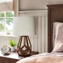 Large Wood Geo Assembled Table Lamp - Threshold™ -Home Furnishings Store GUEST 05389f9c af9f 45c9 ae7b c6a088b12047