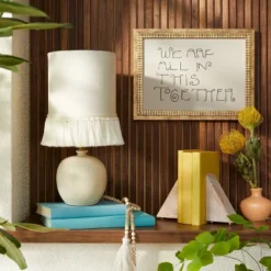 Small Table Lamp With Fringe Shade Off-White (Includes LED Light Bulb) - Opalhouse™ Designed With Jungalow™ -Home Furnishings Store GUEST 05a08f4f 1d12 4a8a a23a 1d156ad62d46