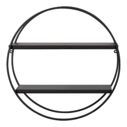 24" Diameter Sequoia Wood And Metal Round Wall Shelf - Kate & Laurel All Things Decor 14 24" Diameter Sequoia Wood And Metal Round Wall Shelf - Kate & Laurel All Things Decor -Home Furnishings Store GUEST 0611b927 d583 4e2e 9798 a1de29b1c419