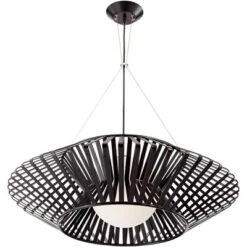 Possini Euro Design Planet Black Large Pendant Light 31 1/2" Wide Mid Century Modern White Glass For Dining Room House Foyer Kitchen Island Entryway -Home Furnishings Store GUEST 06d7d210 9fe9 417c a2aa 8e156d290fe3