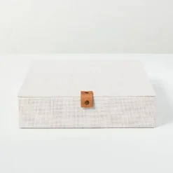 Fabric Divided Jewelry Box Cream - Hearth & Hand™ With Magnolia -Home Furnishings Store GUEST 0792c18b ce98 44e7 9820 23f67415562a