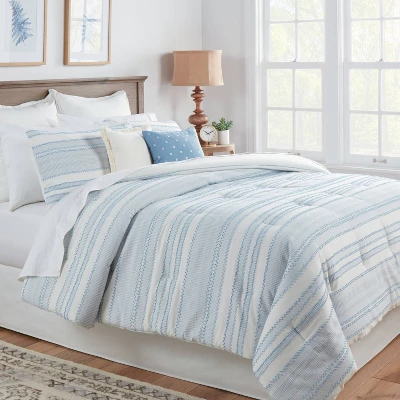 8pc Clipped Jacquard Stripe Comforter Bedding Set - Threshold™ 3 8pc Clipped Jacquard Stripe Comforter Bedding Set - Threshold™