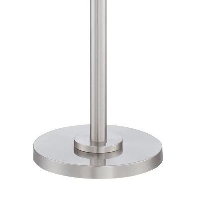 Possini Euro Design Meridian Light Blaster Modern Torchiere Floor Lamp 72" Tall Brushed Nickel LED Frosted Glass Shade For Living Room Bedroom Office 6 Possini Euro Design Meridian Light Blaster Modern Torchiere Floor Lamp 72" Tall Brushed Nickel LED Frosted Glass Shade For Living Room Bedroom Office - Image 4