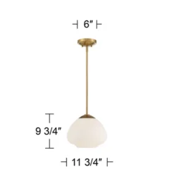 Possini Euro Design Orilla Brass Mini Pendant Light 11 3/4" Wide Mid Century Modern White Opal Glass Shade For Dining Room House Foyer Kitchen Island 13 Possini Euro Design Orilla Brass Mini Pendant Light 11 3/4" Wide Mid Century Modern White Opal Glass Shade For Dining Room House Foyer Kitchen Island -Home Furnishings Store GUEST 0b036018 f0cd 4ca0 80d3 03090efdf1b6