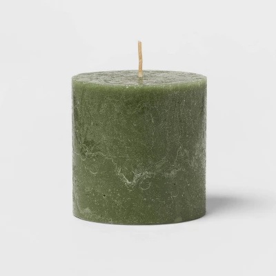 Pillar Candle Water Mint & Eucalyptus Green - Threshold™ 4 Pillar Candle Water Mint & Eucalyptus Green - Threshold™ - Image 2