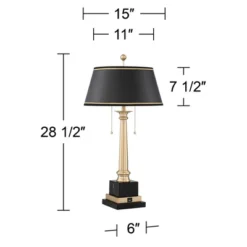 Barnes And Ivy Georgetown Traditional Desk Lamp 28 1/2" Tall Warm Brass With USB Charging Port Black Shade For Bedroom Living Room Bedside Office Kids 17 Barnes And Ivy Georgetown Traditional Desk Lamp 28 1/2" Tall Warm Brass With USB Charging Port Black Shade For Bedroom Living Room Bedside Office Kids -Home Furnishings Store GUEST 0e8d1681 eef5 49e0 b2c1 3acf0e649772