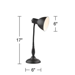 360 Lighting Breck Desk Table Lamp 17" High Dark Bronze Metal Adjustable Gooseneck Arm For Bedroom Bedside Nightstand Office Kids Family House Home 13 360 Lighting Breck Desk Table Lamp 17" High Dark Bronze Metal Adjustable Gooseneck Arm For Bedroom Bedside Nightstand Office Kids Family House Home -Home Furnishings Store GUEST 0edaa702 ce76 4c85 9ebd 5dd733a2f7d6