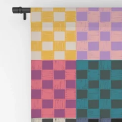 Schatzi Brown Alice Check Multi 84" X 50" Single Panel Blackout Window Curtain - Deny Designs -Home Furnishings Store GUEST 0fe0bc9a 4b6a 4a8d aae1 896350a3c4c3