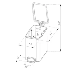10L Stainless Slim Step Trash Can - Brightroom™ 9 10L Stainless Slim Step Trash Can - Brightroom™ -Home Furnishings Store GUEST 10927746 ac0a 4425 b0b7 84003a4c5262