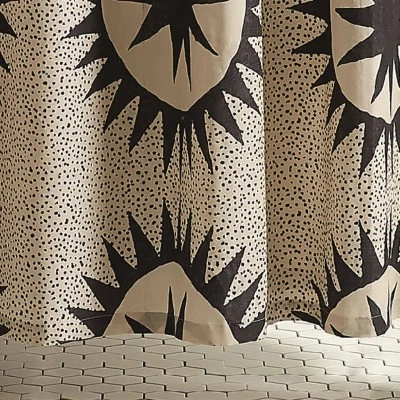 Soleil Shower Curtain Black/Ivory - Jungalow By Justina Blakeney 4 Soleil Shower Curtain Black/Ivory - Jungalow By Justina Blakeney - Image 2