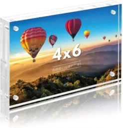 Americanflat Acrylic Picture Frame - Scratch Resistant With Magnetic Corners & Freestanding For Tabletop -Home Furnishings Store GUEST 165f309c d6d8 4fc3 986b d2b74c9dece2