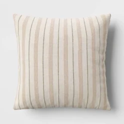 Cotton Flax Woven Striped Square Throw Pillow - Threshold™ 10 Cotton Flax Woven Striped Square Throw Pillow - Threshold™ -Home Furnishings Store GUEST 198ca62a 31c1 4b5d b1dc 9f59aefb0017