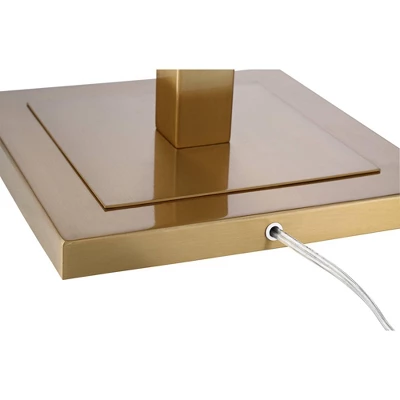 Possini Euro Design Artisan Swing Arm Floor Lamp 62.25" Tall Warm Antique Brass Linen Drum Shade For Living Room Reading Bedroom Office 8 Possini Euro Design Artisan Swing Arm Floor Lamp 62.25" Tall Warm Antique Brass Linen Drum Shade For Living Room Reading Bedroom Office - Image 6