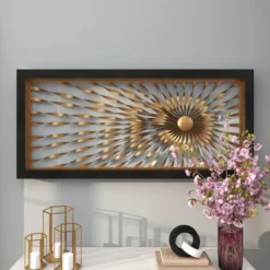 Metal Sunburst Coiled Ribbon Wall Decor With Black Frame Gold - Olivia & May 24 Metal Sunburst Coiled Ribbon Wall Decor With Black Frame Gold - Olivia & May -Home Furnishings Store GUEST 23b47779 985a 4670 86a3 4c6e0eefc878