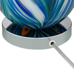 Possini Euro Design Pablo 27" Tall Modern Table Lamp Table Top Dimmer Blue Art Glass Single Living Room Bedroom Bedside Nightstand House White Shade 15 Possini Euro Design Pablo 27" Tall Modern Table Lamp Table Top Dimmer Blue Art Glass Single Living Room Bedroom Bedside Nightstand House White Shade -Home Furnishings Store GUEST 23e32f2c e0ab 40e1 819f 00efcd356839