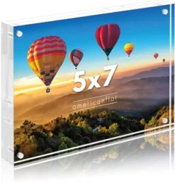 Americanflat Acrylic Picture Frame - Scratch Resistant With Magnetic Corners & Freestanding For Tabletop -Home Furnishings Store GUEST 2495f111 0b08 41b8 9647 ad7dc4e4de3f