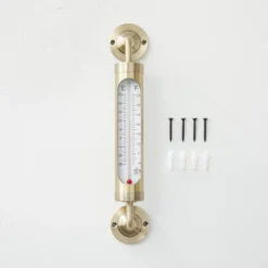 Brass Outdoor Weather Thermometer - Hearth & Hand™ With Magnolia 5 Brass Outdoor Weather Thermometer - Hearth & Hand™ With Magnolia -Home Furnishings Store GUEST 2760d3a8 8009 493d 83d7 4465e86f28e5