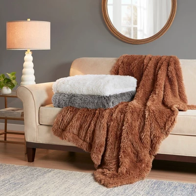 50"x60" Amaya Faux Fur Throw Blanket - Madison Park 7 50"x60" Amaya Faux Fur Throw Blanket - Madison Park - Image 5