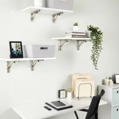 Built Industrial 2 Pack Folding L Wall Shelf Bracket, 10 Inch Collapsible Hardware With Locking Hinge For Garage Shelves, Holds 120lbs -Home Furnishings Store GUEST 287cb2e8 070c 48d4 bea1 4033a2fb6480