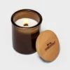 9oz Lidded Amber Glass Jar Crackling Wooden Wick Eucalyptus And Palm Candle - Threshold™ 1 9oz Lidded Amber Glass Jar Crackling Wooden Wick Eucalyptus And Palm Candle - Threshold™ -Home Furnishings Store GUEST 2f175bc2 15a8 4d7b a476 e97dfdadd395