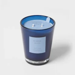 Colored Vase Glass With Dustcover Marine Moss Candle Blue - Threshold™ 13 Colored Vase Glass With Dustcover Marine Moss Candle Blue - Threshold™ -Home Furnishings Store GUEST 2f74f3e1 96a9 4d09 847e 100c47a93447