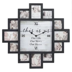 Farmhouse Shabby Chic 'This Is Us' Picture Frame Collage Wall Clock Black - American Art Decor 9 Farmhouse Shabby Chic 'This Is Us' Picture Frame Collage Wall Clock Black - American Art Decor -Home Furnishings Store GUEST 31b1cfd3 d6de 49c2 aac9 852354b49c11