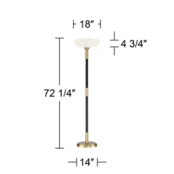 Possini Euro Design Modern Torchiere Floor Lamp Light Blaster LED 72.25" Tall Antique Brass And Matte Black Opal Glass For Living Room Bedroom 16 Possini Euro Design Modern Torchiere Floor Lamp Light Blaster LED 72.25" Tall Antique Brass And Matte Black Opal Glass For Living Room Bedroom -Home Furnishings Store GUEST 33d3cc3d 06e9 42bb b86e e88f18ba922e