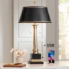 Barnes And Ivy Georgetown Traditional Desk Lamp 28 1/2" Tall Warm Brass With USB Charging Port Black Shade For Bedroom Living Room Bedside Office Kids 1 Barnes And Ivy Georgetown Traditional Desk Lamp 28 1/2" Tall Warm Brass With USB Charging Port Black Shade For Bedroom Living Room Bedside Office Kids -Home Furnishings Store GUEST 366883a7 8794 4dd2 b88f 8378e778ca50