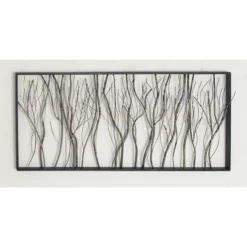 Metal Tree Distressed Dimensional Branch Wall Decor With Black Frame Silver - Olivia & May -Home Furnishings Store GUEST 383f7f61 95e3 4aca a85b 1169586d6a7c