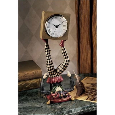 Design Toscano Juggling Time Harlequin Jester Sculptural Clock 3 Design Toscano Juggling Time Harlequin Jester Sculptural Clock