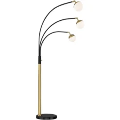 Possini Euro Design Rayne Modern Arc Floor Lamp 72" Tall Gold Black 3 Light LED Adjustable Arm Frosted Glass Globe Shade For Living Room Reading Home 16 Possini Euro Design Rayne Modern Arc Floor Lamp 72" Tall Gold Black 3 Light LED Adjustable Arm Frosted Glass Globe Shade For Living Room Reading Home -Home Furnishings Store GUEST 3cdb2bc1 9cdc 4fb4 a375 f4e108fd0fa9