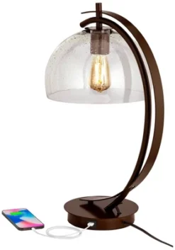 Possini Euro Design Modern Desk Lamps Set Of 2 With USB Port 22 1/2" High Bronze LED Clear Seeded Glass Shade For Bedroom Office 11 Possini Euro Design Modern Desk Lamps Set Of 2 With USB Port 22 1/2" High Bronze LED Clear Seeded Glass Shade For Bedroom Office -Home Furnishings Store GUEST 3d9ce1fe f654 4ba8 96e8 7ad156d49cdc