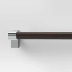 Dark Faux Wood Curtain Rod Nickel - Threshold™ -Home Furnishings Store GUEST 3f1572b1 fc3d 4ce8 8600 dec628aa2d09