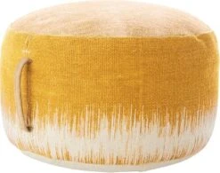 Mina Victory Life Styles Stonewash 20" X 20" X 12" Indoor Drum Pouf With Handle -Home Furnishings Store GUEST 427f6746 e505 4d6f bb90 b14f39148802