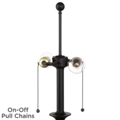 360 Lighting Spenser Rustic Farmhouse Floor Lamp 58" Tall Oiled Bronze Metal Off White Linen Empire Shade For Living Room Bedroom Office House Home -Home Furnishings Store GUEST 4534916e 3732 435e 8b93 0f9b45896a59