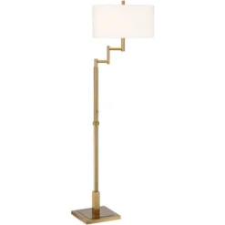 Possini Euro Design Artisan Swing Arm Floor Lamp 62.25" Tall Warm Antique Brass Linen Drum Shade For Living Room Reading Bedroom Office 16 Possini Euro Design Artisan Swing Arm Floor Lamp 62.25" Tall Warm Antique Brass Linen Drum Shade For Living Room Reading Bedroom Office -Home Furnishings Store GUEST 47d4b3d3 0ef3 4f2e 8618 33520d5c156a
