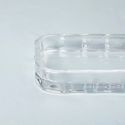 5"x9" Sculpted Glass Vanity Tray Clear - Hearth & Hand™ With Magnolia 5 5"x9" Sculpted Glass Vanity Tray Clear - Hearth & Hand™ With Magnolia - Image 3