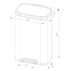 45L Rectangular Step Trash Can - Brightroom™ -Home Furnishings Store GUEST 4a2ac669 6c4c 4843 a3d3 992611e508bc