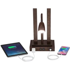 Possini Euro Design Deacon Modern Desk Table Lamp 26" High Bronze With USB And AC Power Outlet In Base LED Reading Light Oatmeal Shade For Office Desk 13 Possini Euro Design Deacon Modern Desk Table Lamp 26" High Bronze With USB And AC Power Outlet In Base LED Reading Light Oatmeal Shade For Office Desk -Home Furnishings Store GUEST 4db32ed7 0804 479a af43 afecd341a8a6
