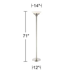 Possini Euro Design Metro Modern Torchiere Floor Lamp 71" Tall Brushed Nickel Frosted White Acrylic Shade For Living Room Reading Bedroom Office House 12 Possini Euro Design Metro Modern Torchiere Floor Lamp 71" Tall Brushed Nickel Frosted White Acrylic Shade For Living Room Reading Bedroom Office House -Home Furnishings Store GUEST 4f3fc5e2 f026 46ca 87c6 c900ff124dd0