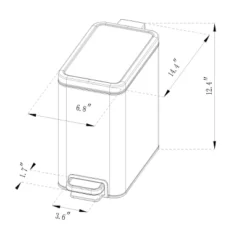 10L Stainless Slim Step Trash Can - Brightroom™ 8 10L Stainless Slim Step Trash Can - Brightroom™ -Home Furnishings Store GUEST 50896fbc 9035 4700 ae29 76a3b0122bac