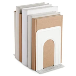 Juvale 12 Pack Metal Bookends For Shelves, Heavy Duty White Book Stoppers For Library, Living Room, Or Office (5x6.6x 5.8 In) 11 Juvale 12 Pack Metal Bookends For Shelves, Heavy Duty White Book Stoppers For Library, Living Room, Or Office (5x6.6x 5.8 In) -Home Furnishings Store GUEST 5114c808 703b 4b86 91d9 9ec3cedeeb21