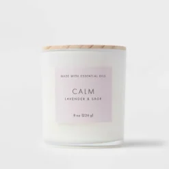 Wood Lidded Glass Wellness Calm Candle - Threshold™ -Home Furnishings Store GUEST 518451c6 213f 4303 ad48 fec583907229