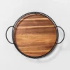 Wooden Lazy Susan With Metal Trim Brown/Black - Hearth & Hand™ With Magnolia 1 Wooden Lazy Susan With Metal Trim Brown/Black - Hearth & Hand™ With Magnolia -Home Furnishings Store GUEST 530407be a33f 4095 b1a0 66e007531253