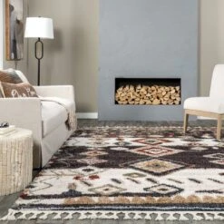 NuLOOM Southwestern Rosemarie Moroccan Tassel Shag Area Rug -Home Furnishings Store GUEST 53095a25 e15e 425e ab48 136839fe6fe8
